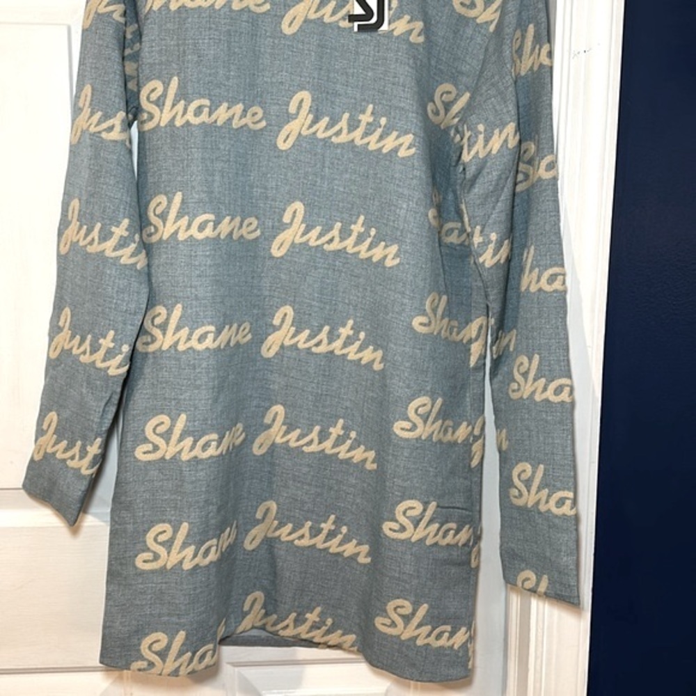 NWT Women’s Shane Justin Chambray Logo Dress Size XS - Picture 3 of 9